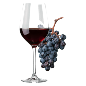 Glas Amarone met druiven