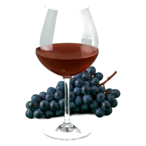 Glas Barolo met druiven
