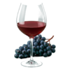 Glas Beaujolais met druiven