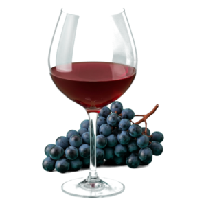 Glas Beaujolais met druiven