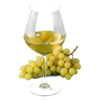 Glas Bourgogne Chardonnay met druiven