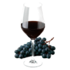 Glas Carménère met druiven
