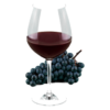 Glas Châteauneuf-du-Pape met druiven