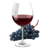 Glas Chianti met druiven