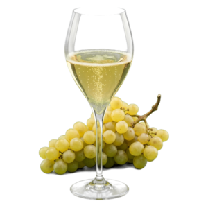 Glas Franciacorta met druiven