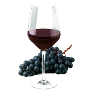 Glas Merlot met druiven
