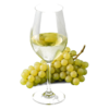 Glas Muscadet met druiven