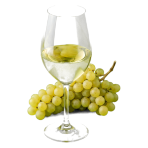 Glas Muscadet met druiven