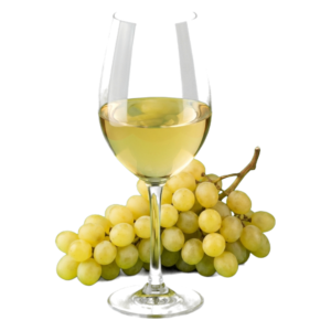 Glas Muscat droog met druiven
