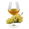 Glas Oranje wijn met druiven