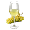 Glas Picpoul de Pinet met druiven