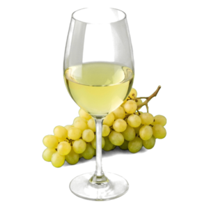 Glas Picpoul de Pinet met druiven