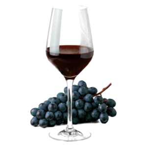 Glas Primitivo met druiven