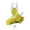 Glas Prosecco met druiven