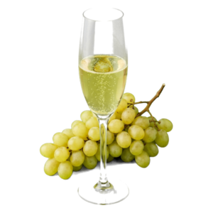 Glas Prosecco met druiven