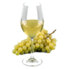 Glas Riesling Spätlese met druiven