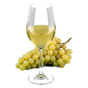 Glas Riesling Spätlese met druiven