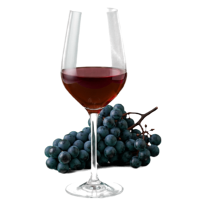 Glas Rioja crianza met druiven