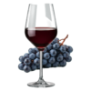 Glas Rioja reserva met druiven