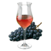 Glas Rosado met druiven