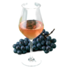 Glas Rosato met druiven