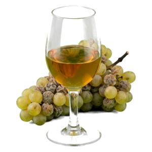 Glas Sauternes met druiven