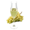 Glas Sekt met druiven