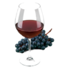 Glas Spätburgunder met druiven