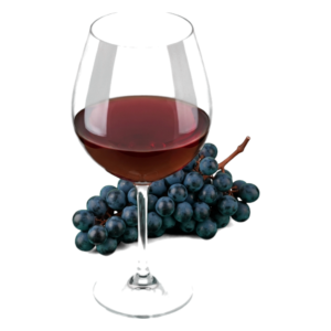 Glas Spätburgunder met druiven