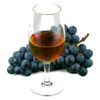 Glas Tawny port met druiven