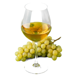 Glas Viognier met druiven