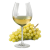 Glas Witte Bordeaux met druiven