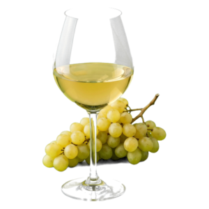 Glas Witte Rhône met druiven