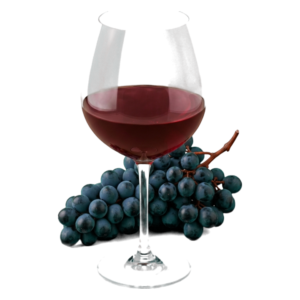 Glas Zweigelt met druiven